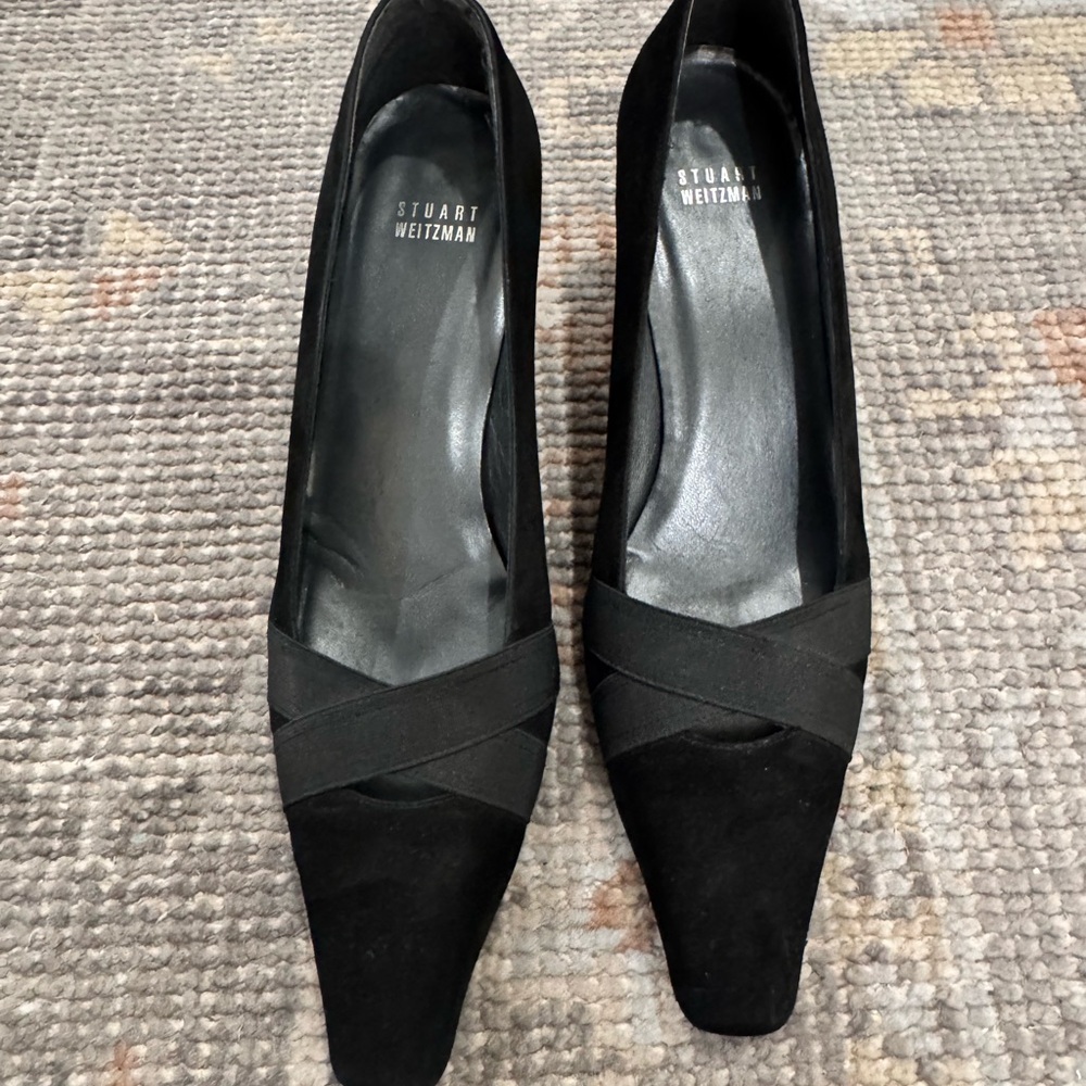 Stuart Weitzman Black Suede Heels